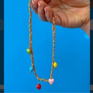 Trendy Rainbow Heart Necklace